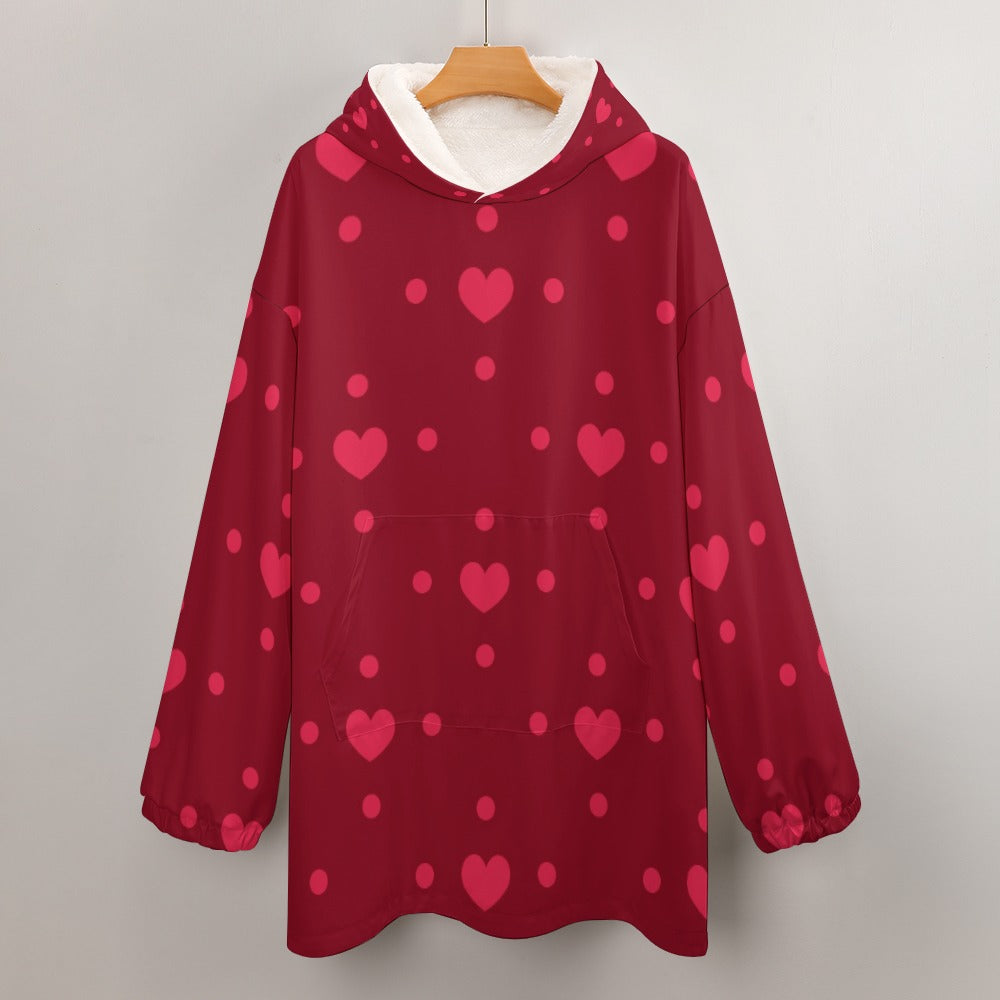 Polyester Hearts Extra Big Hoodie