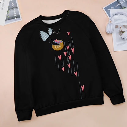 Angel Kitty Pot of Hearts Sweater