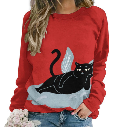 Angel Kitty Black Cat Sweater