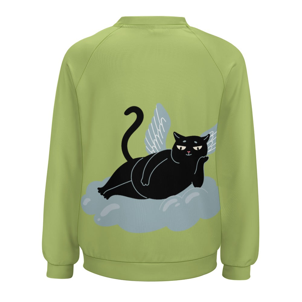 Angel Kitty Black Cat Sweater