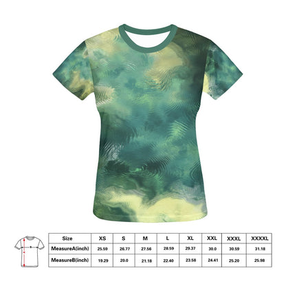Teal Puddles Tee Womens