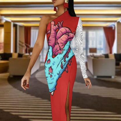 Zombie Valentine Slit Dress