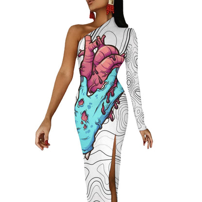 Zombie Valentine Slit Dress