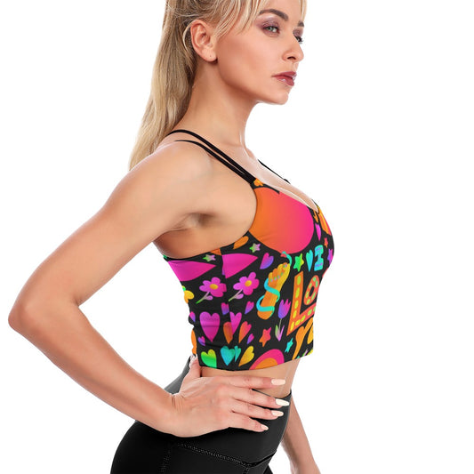 Crop Top I Love You Yoga Top