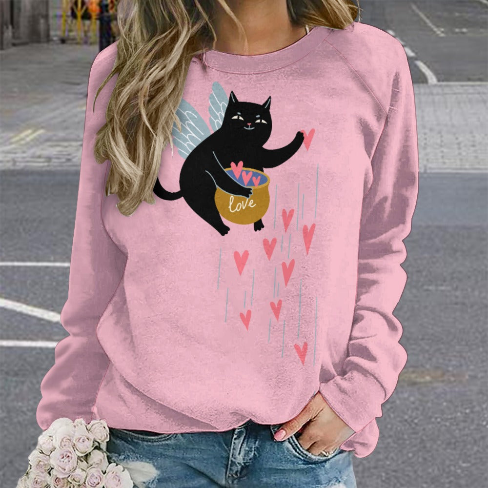 Angel Kitty Pot of Hearts Sweater