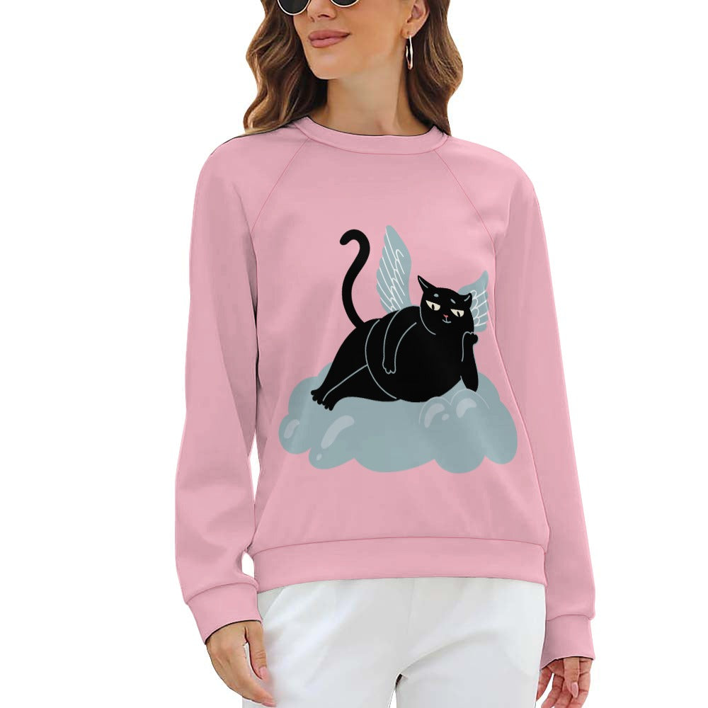 Angel Kitty Black Cat Sweater