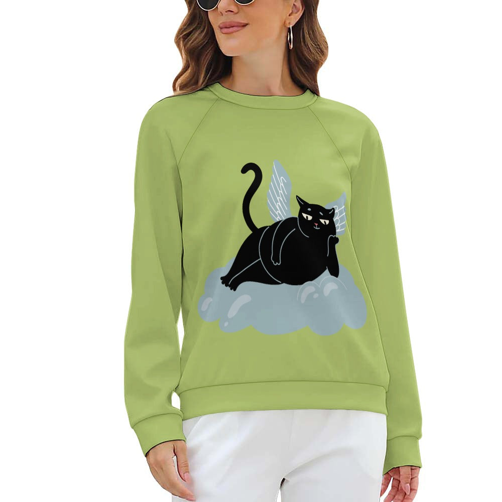 Angel Kitty Black Cat Sweater