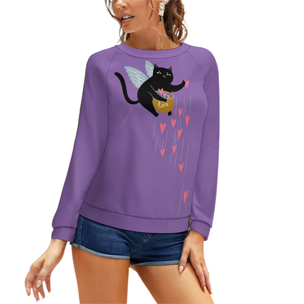 Angel Kitty Pot of Hearts Sweater