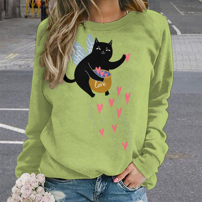 Angel Kitty Pot of Hearts Sweater