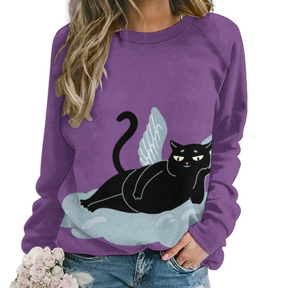 Angel Kitty Black Cat Sweater