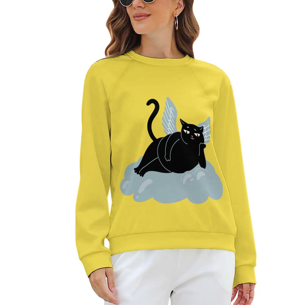 Angel Kitty Black Cat Sweater