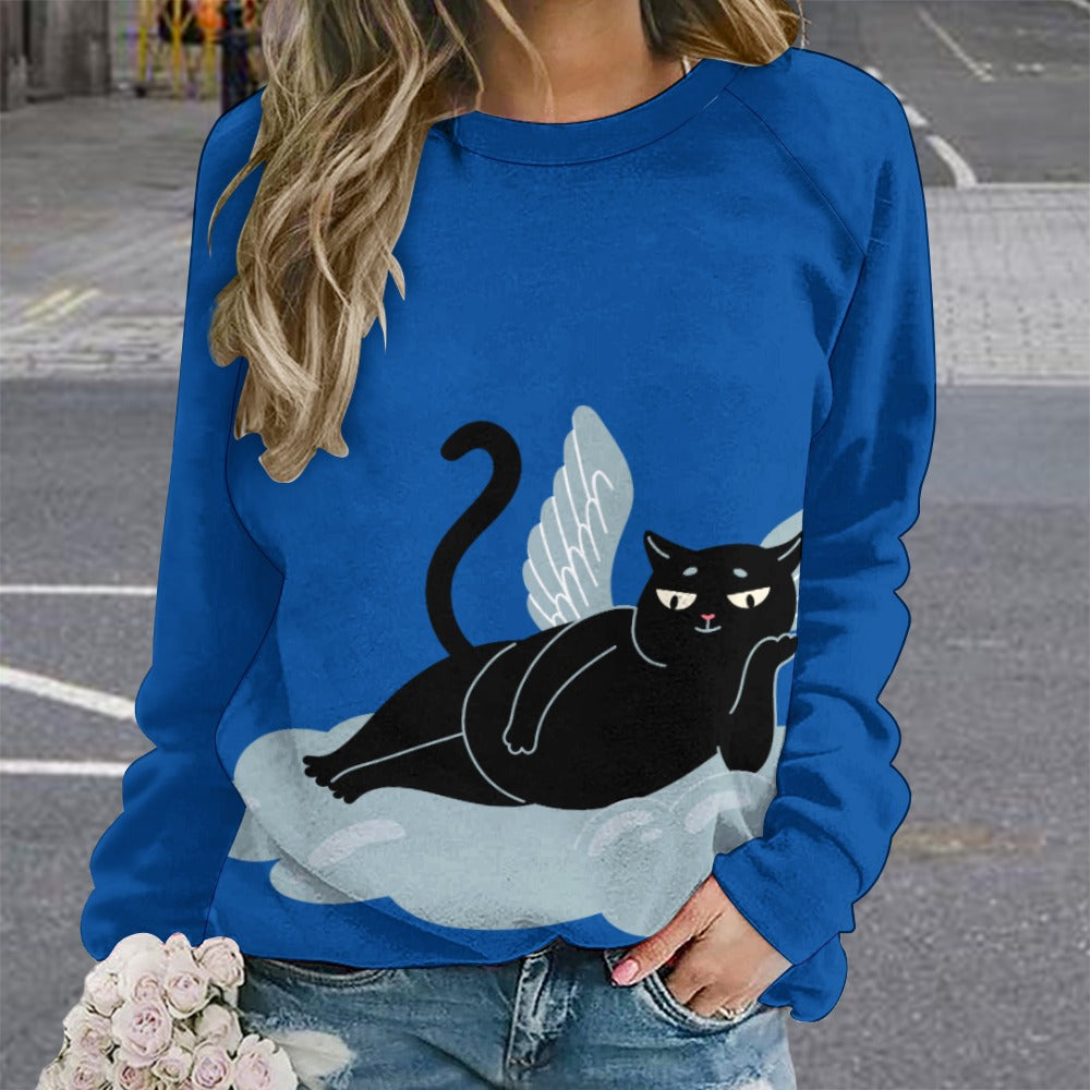 Angel Kitty Black Cat Sweater