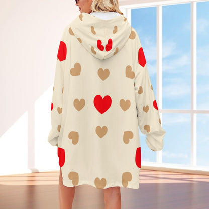 Polyester Hearts Extra Big Hoodie