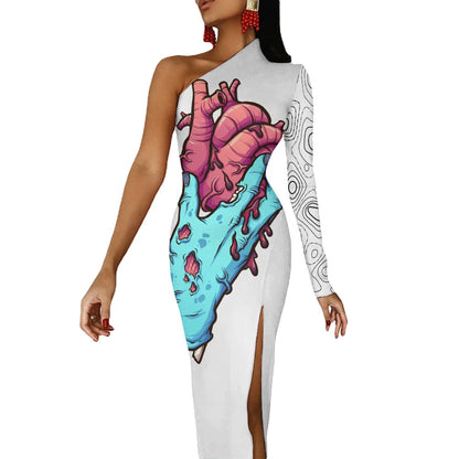 Zombie Valentine Slit Dress