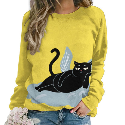 Angel Kitty Black Cat Sweater