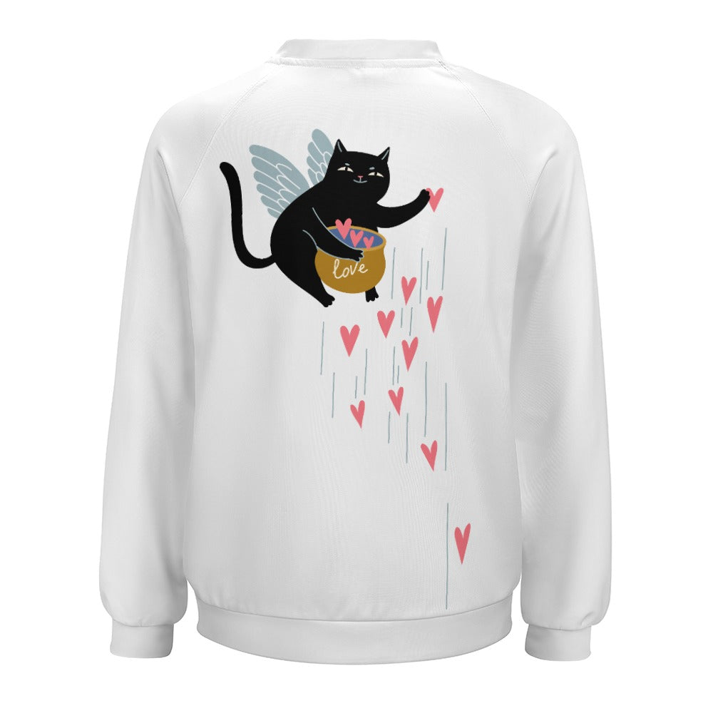 Angel Kitty Pot of Hearts Sweater