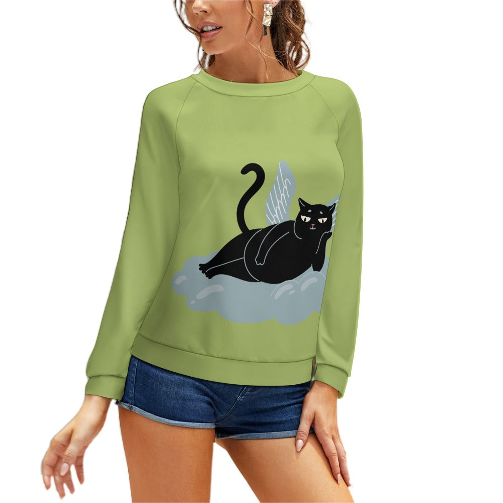 Angel Kitty Black Cat Sweater