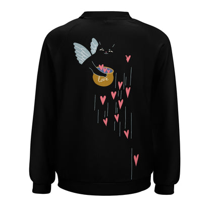 Angel Kitty Pot of Hearts Sweater