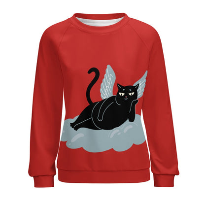 Angel Kitty Black Cat Sweater