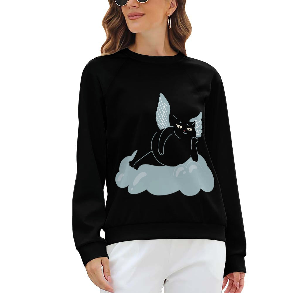 Angel Kitty Black Cat Sweater