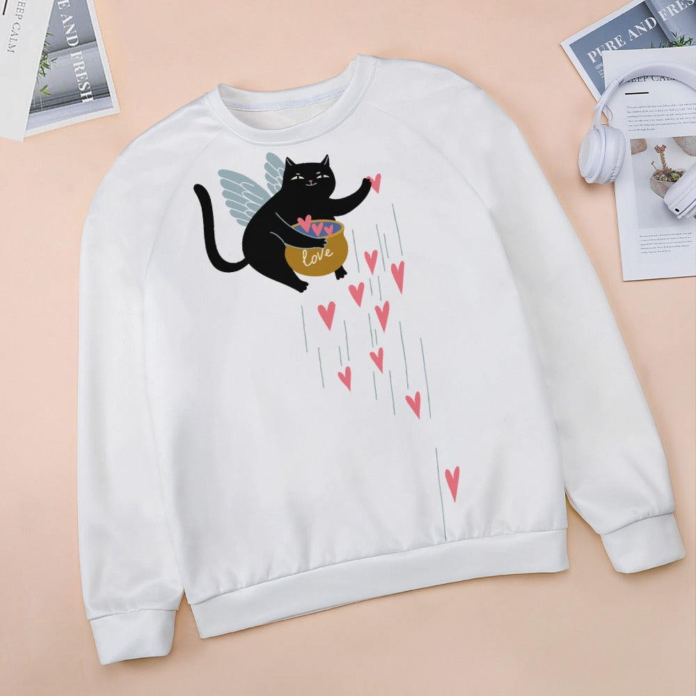 Angel Kitty Pot of Hearts Sweater