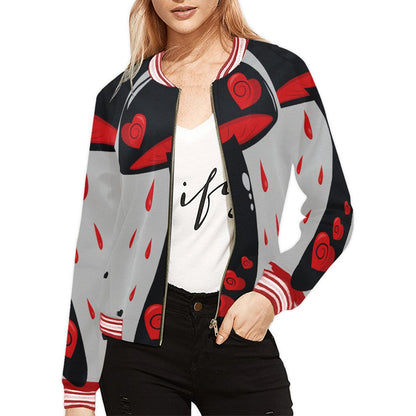 Bloody Heart Mushy Femme Zipper Jacket