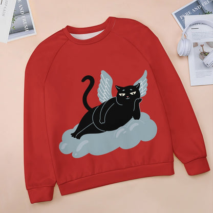 Angel Kitty Black Cat Sweater