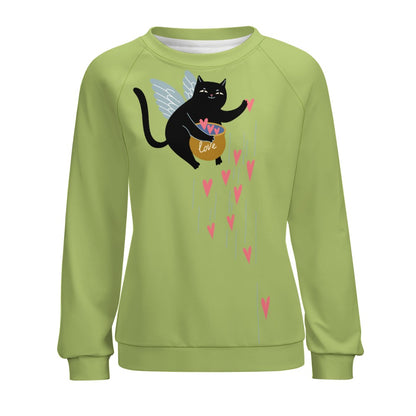 Angel Kitty Pot of Hearts Sweater