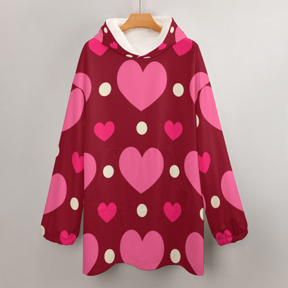 Polyester Hearts Extra Big Hoodie