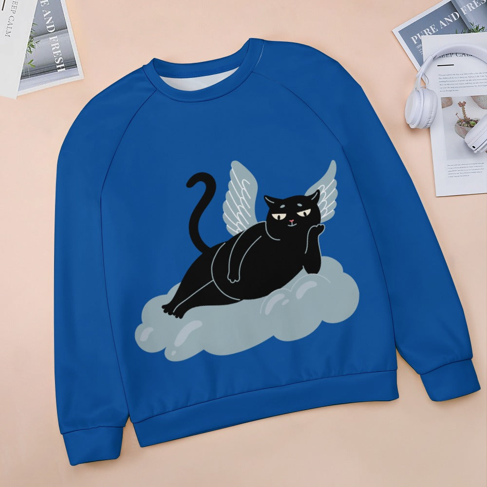 Angel Kitty Black Cat Sweater