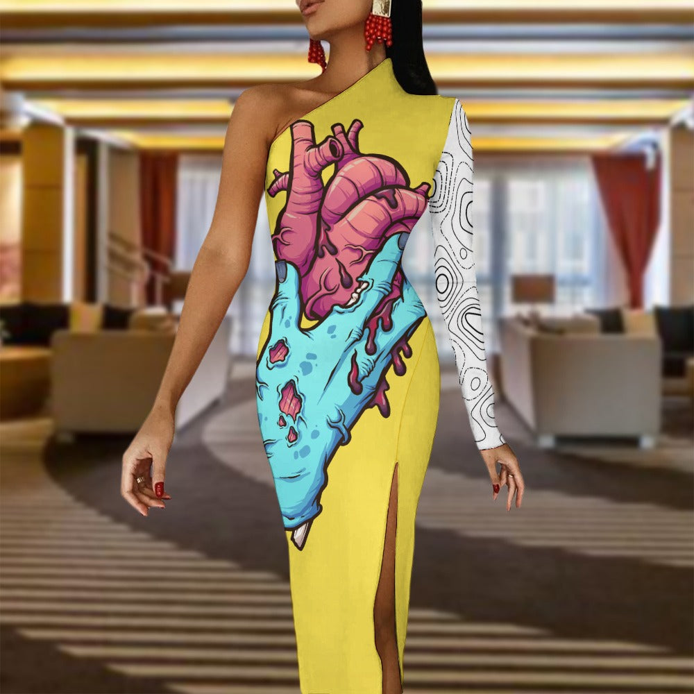 Zombie Valentine Slit Dress