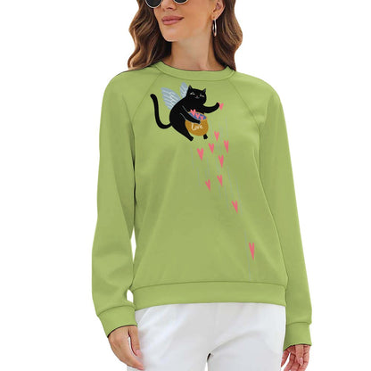 Angel Kitty Pot of Hearts Sweater