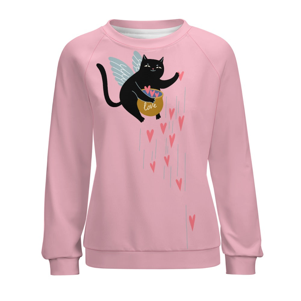 Angel Kitty Pot of Hearts Sweater