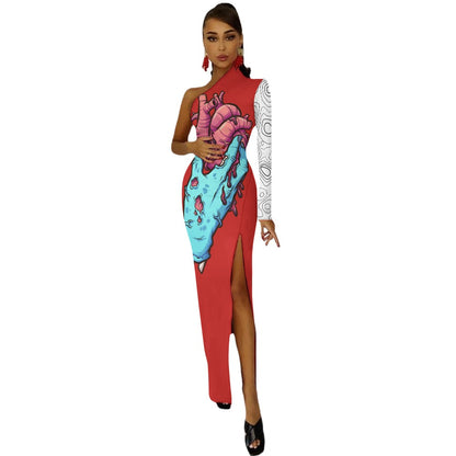 Zombie Valentine Slit Dress