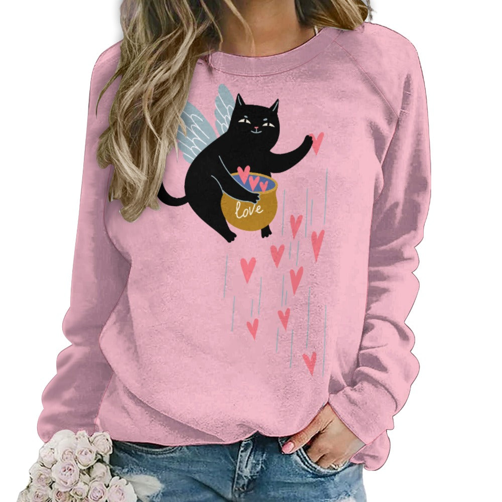 Angel Kitty Pot of Hearts Sweater