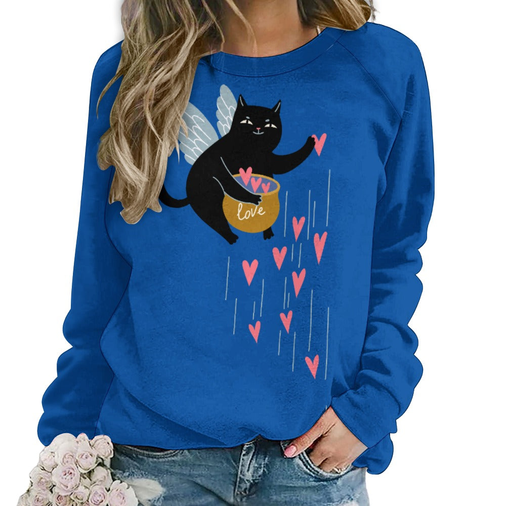 Angel Kitty Pot of Hearts Sweater