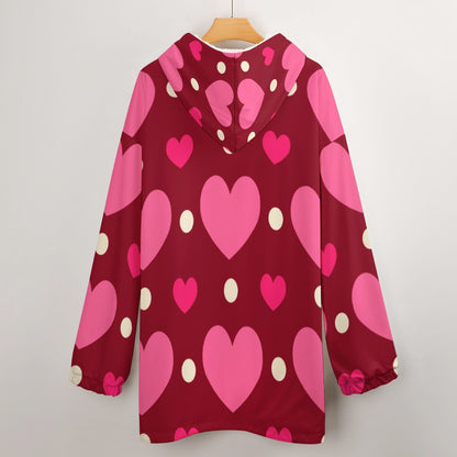 Polyester Hearts Extra Big Hoodie