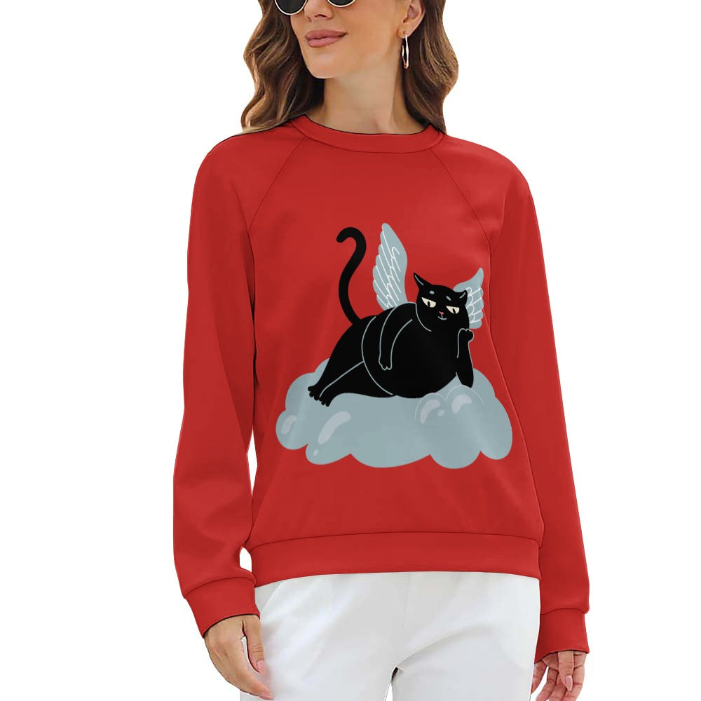 Angel Kitty Black Cat Sweater