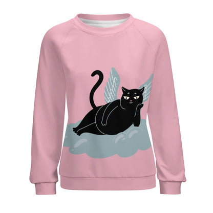 Angel Kitty Black Cat Sweater