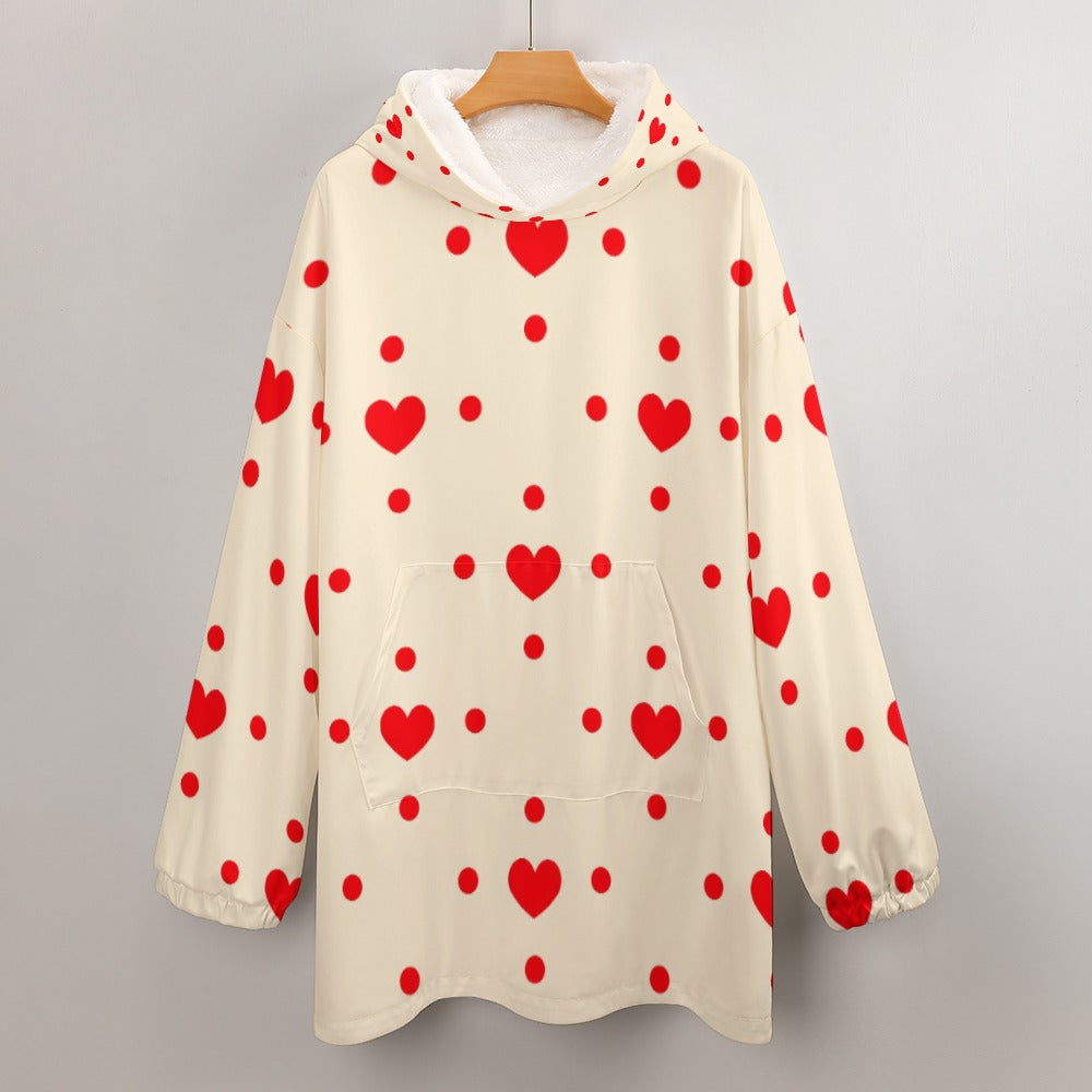 Polyester Hearts Extra Big Hoodie