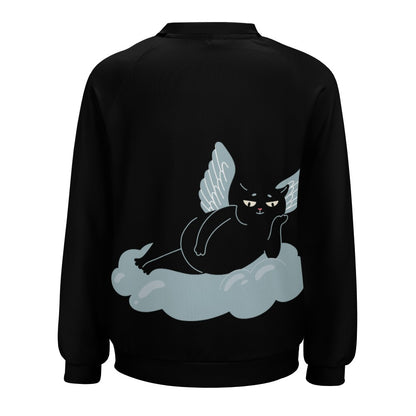 Angel Kitty Black Cat Sweater