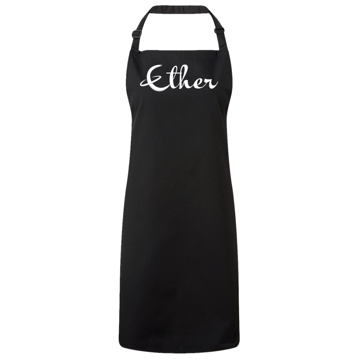 Apron - Ether Independent Cursive Logo