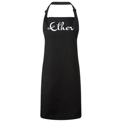 Apron - Ether Independent Cursive Logo