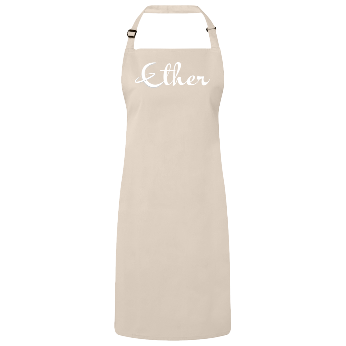 Apron - Ether Independent Cursive Logo