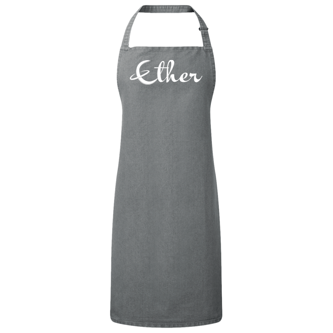 Apron - Ether Independent Cursive Logo