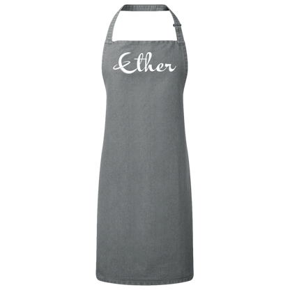 Apron - Ether Independent Cursive Logo