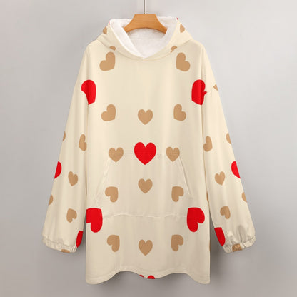 Polyester Hearts Extra Big Hoodie