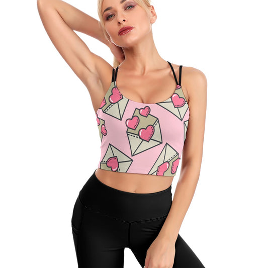 Crop Top Love Letters Yoga Top