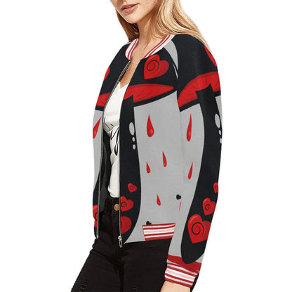 Bloody Heart Mushy Femme Zipper Jacket