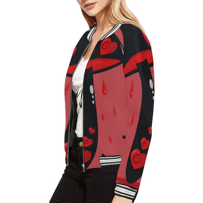 Bloody Heart Mushy Femme Zipper Jacket